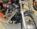 Chrome Highway Bar Mustache Bar Crash Engine Guard w/ Pegs 2006-2017 Harley Dyna