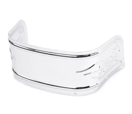 Chrome Replacement Flamed Fender Skirt Tip Harley Softail Touring Electra Glide