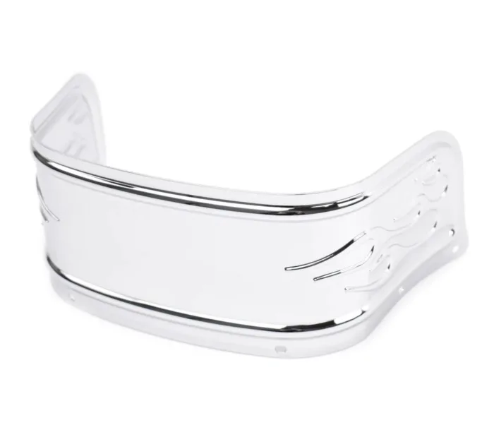 Chrome Replacement Flamed Fender Skirt Tip Harley Softail Touring Electra Glide