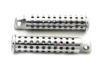 Chrome Silence Drilled Foot Peg Set Drag Harley Softail Dyna Sportster XL 883