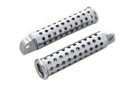 Chrome Silence Drilled Foot Peg Set Drag Harley Softail Dyna Sportster XL 883