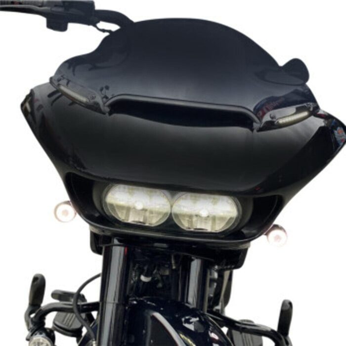Custom Dynamics Sequential Black LED Windshield Trim Harley Road Glide - 2015+