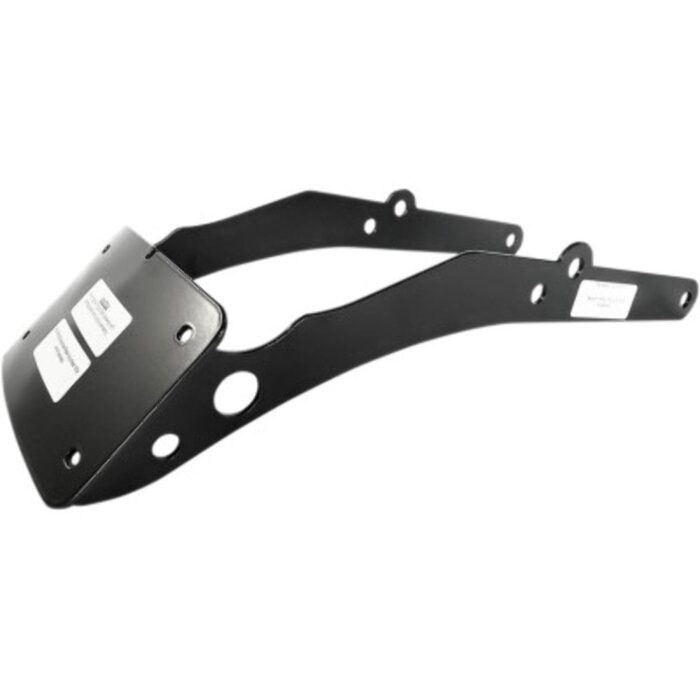 Cycle Vision Black Curved License Plate Holder Mount Harley M8 Softail FLSL FXBB