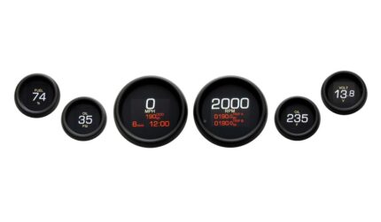 Dakota Digital Black Dresser MLX 6 Gauge Kit Set Upgrade 04-13 Harley Touring