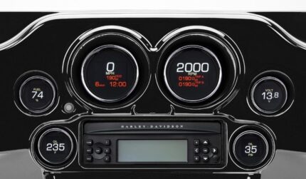 Dakota Digital Black Dresser MLX 6 Gauge Kit Set Upgrade 96-03 Harley Touring