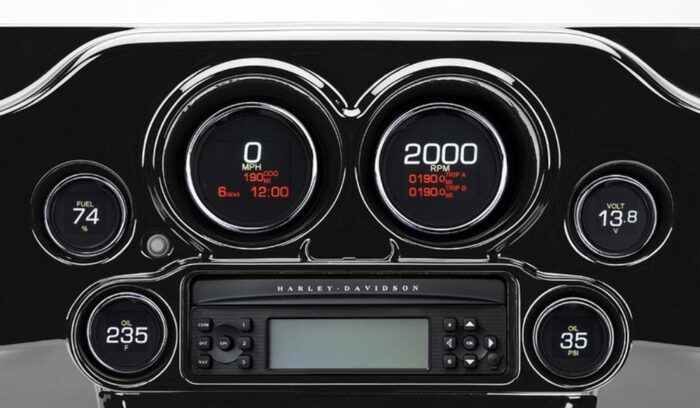 Dakota Digital Black Dresser MLX 6 Gauge Kit Set Upgrade 96-03 Harley Touring