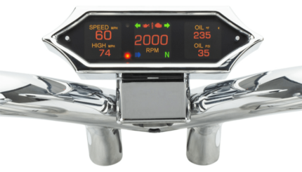 Dakota Digital MLX-9000 Gauge Spiked Speedometer Chrome Street Harley Universal