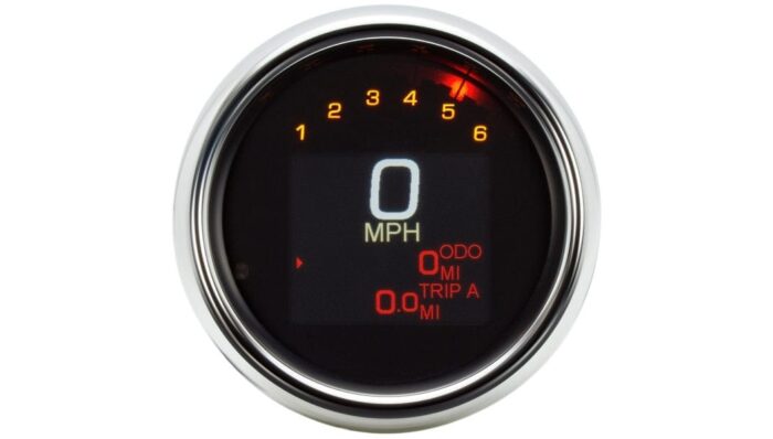 Dakota Digital Tank Speedometer MLX 3000 Chrome LED 3-3/8 inch 1994-03 Harley
