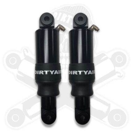 Dirty Air 4" Aluminum Shocks Rear Pair Set Black OE Adjustable Harley Touring