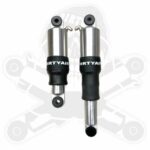 Dirty Air 5" Aluminum Shocks Rear Pair Set Chrome OE Adjustable Harley Touring