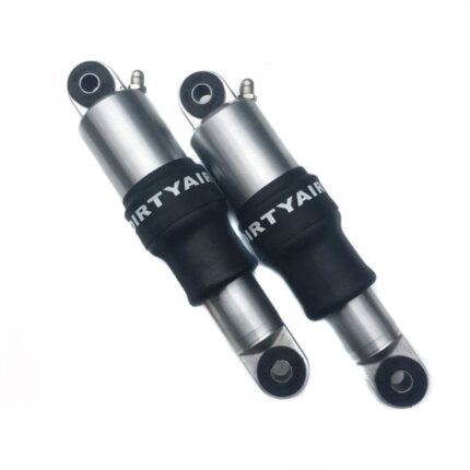 Dirty Air Raw Rear Aluminum Air Ride Shocks Suspension Pair Harley Touring 80-19
