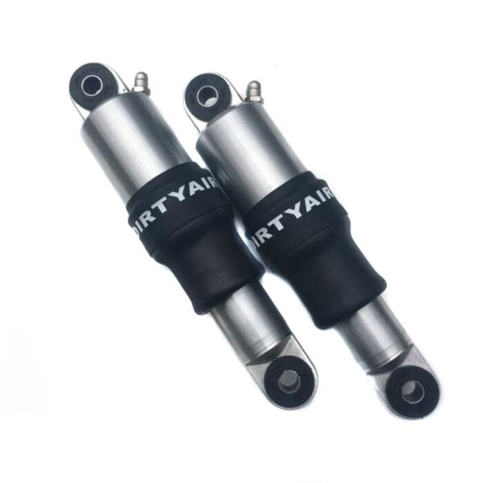 Dirty Air Raw Rear Aluminum Air Ride Shocks Suspension Pair Harley Touring 80-19