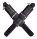 Dirty Air Rear Chrome Billet Air Ride Shocks Suspension Pair Harley V-Rod 01-19