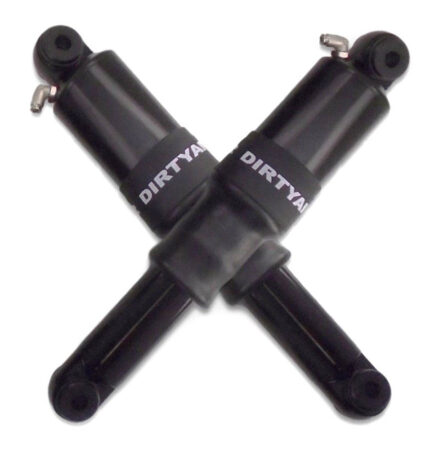 Dirty Air Rear Chrome Billet Air Ride Shocks Suspension Pair Harley V-Rod 01-19