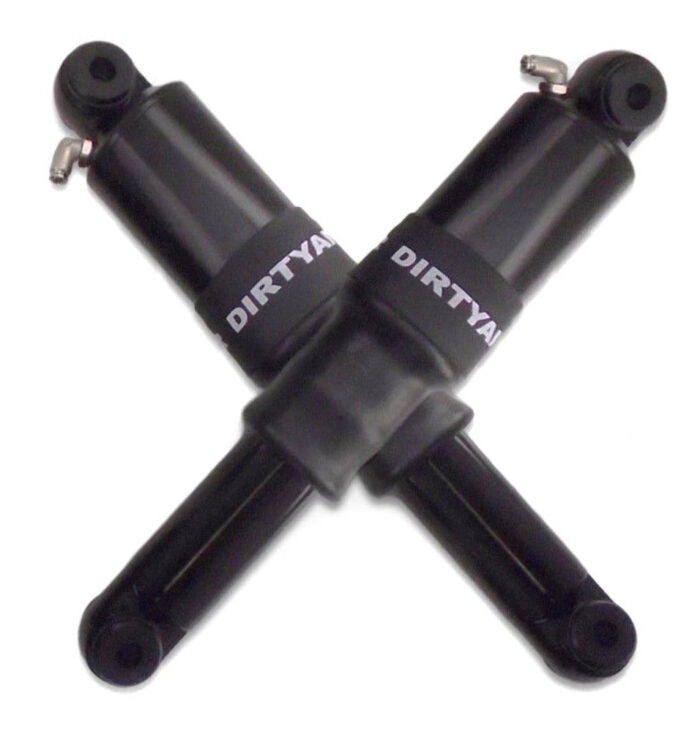 Dirty Air Rear Chrome Billet Air Ride Shocks Suspension Pair Harley V-Rod 01-19