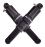 Dirty Air Rear Raw Aluminum Air Ride Shocks Suspension Pair Harley V-Rod 01-2019