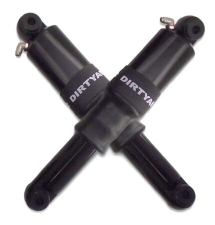 Dirty Air Rear Raw Aluminum Air Ride Shocks Suspension Pair Harley V-Rod 01-2019