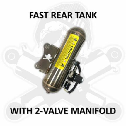 Dirty Air Stainless Steel Tank 2 Valve Manifold Rear Fast Up 1/8" Harley Touring