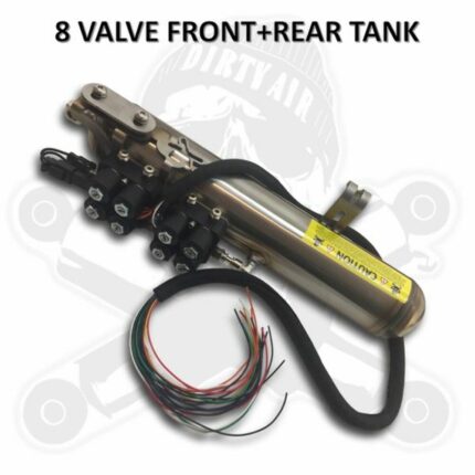 Dirty Air Stainless Steel Tank Rear Front 200psi 8 Valve Manifold Harley Touring