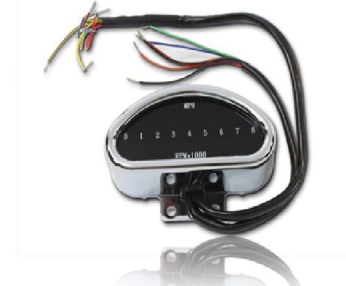 Electronic Digital LED Speedometer Speedo Tachometer Indicator Harley Chopper XL