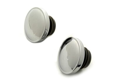 Fat Bob Split Tank Gas Caps Chrome Dual Pair Vented Evo 1996-2017 Harley Softail
