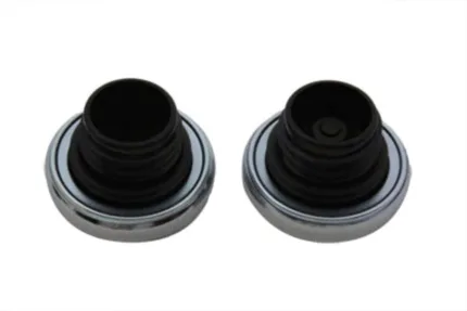 Fat Bob Split Tank Gas Fuel Caps Lid Chrome Dual Pair Vented Evo 84-95 Harley
