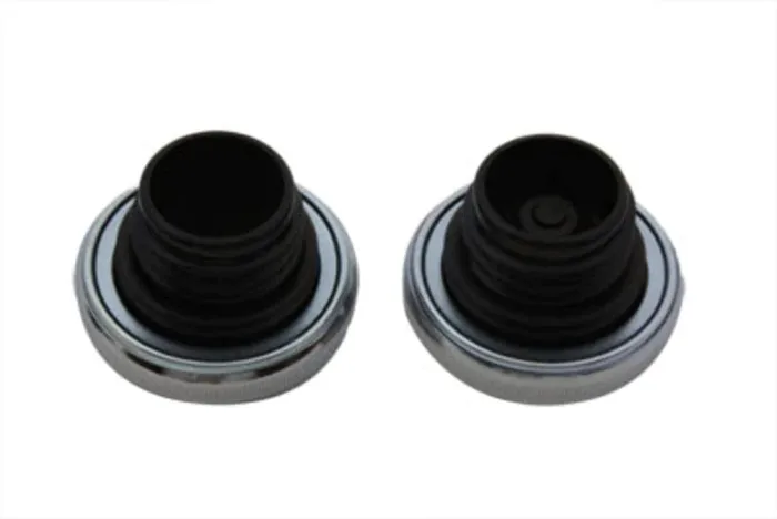 Fat Bob Split Tank Gas Fuel Caps Lid Chrome Dual Pair Vented Evo 84-95 Harley