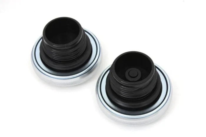 Fat Bob Split Tank Gas Fuel Caps Lid Chrome Dual Pair Vented Evo 84-95 Harley