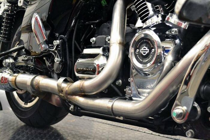 Fuel Moto Jackpot Exhaust Header Pipe Black 2-1-2 Crossover Harley Touring 2017+