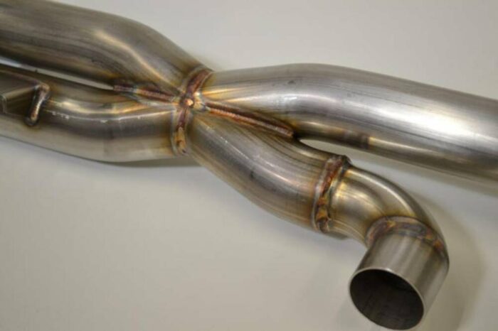 Fuel Moto Jackpot Exhaust Header Pipe Steel 2-1-2 Crossover Harley Trikes 09-16