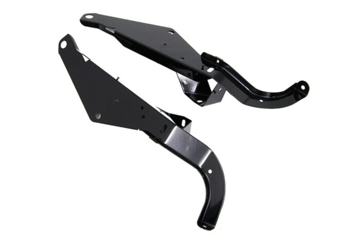 Heavy Duty Outer Fairing Support Bracket Set Black Harley Batwing Touring 96-13