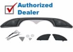 Hogtunes Black Chrome Hog Pod Inner Fairing Dash Trim Tweeter Kit Harley Batwing