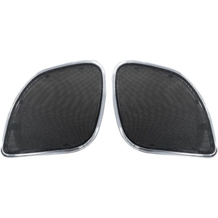 Hogtunes Mesh Fairing Chrome Speaker Grill Grilles Covers Harley Road Glide 15+