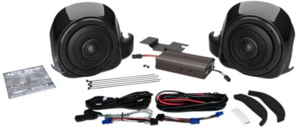 Hogtunes Wild Boar 300 Watt Amp 2 Channel Lower Speakers Harley Liquid Cooled