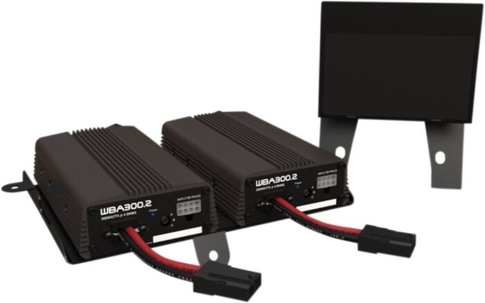 Hogtunes Wild Boar 600 Watt Amp 4 Channel Front Rear Audio Harley Touring 2014+
