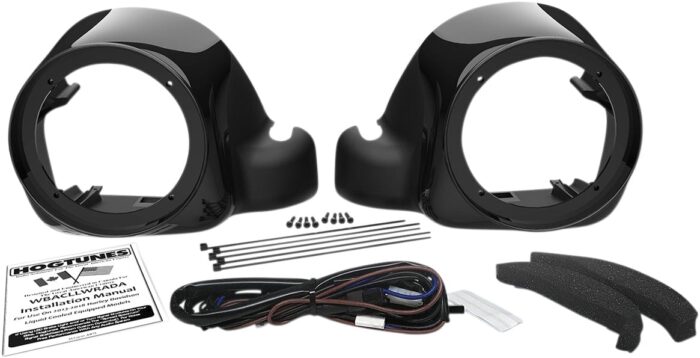 Hogtunes Wild Boar 6.5" Lower Speaker Adapters Pair Harley Touring Twin Cooled