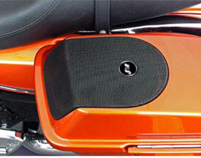 J&M Corp Bad Dad Saddlebag Lid Speaker Grill Kit Set Pair Harley Touring 98-13