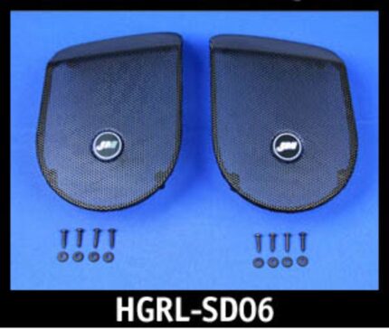 J&M Corp Bad Dad Saddlebag Lid Speaker Grill Kit Set Pair Harley Touring 98-13