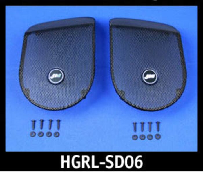 J&M Corp Bad Dad Saddlebag Lid Speaker Grill Kit Set Pair Harley Touring 98-13