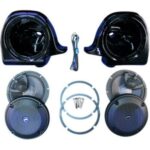 J&M Rokker XRP 6.58” Vented Lower Fairing Speaker Kit Speakers Harley Touring