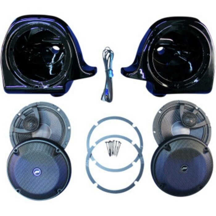 J&M Rokker XRP 6.58” Vented Lower Fairing Speaker Kit Speakers Harley Touring