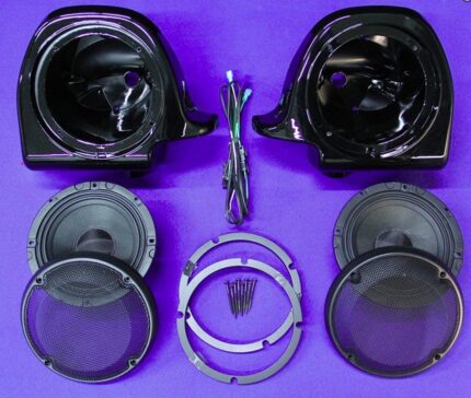 J&M Rokker XX 6.71" Front Lower Fairing Speaker Kit 2ohm Speakers Harley Touring