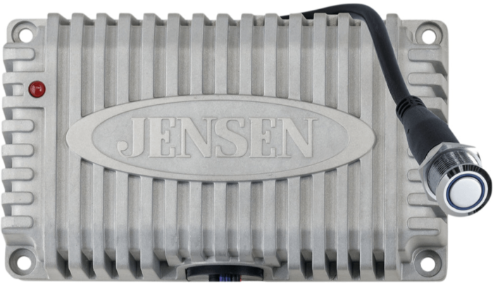 Jensen Power Sports Waterproof 160W 4-Channel Bluetooth Amplifier Harley Silver