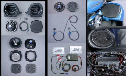 JM Performance 400w Amp 7.25” 5.25” Upper Lower Rear Speakers Harley Ultra 0