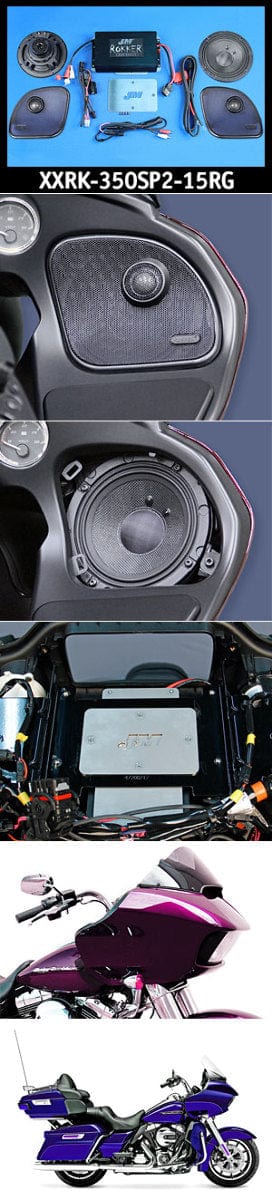JM Rokker XXR Extreme 350w 2-Speaker Amplifier Installation Kit 15-20 FLTR FLTRU