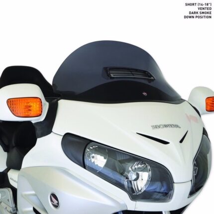 Klock Werks 14 Dark Smoke Flare Vented Windshield Honda Goldwing 1800 01-2017