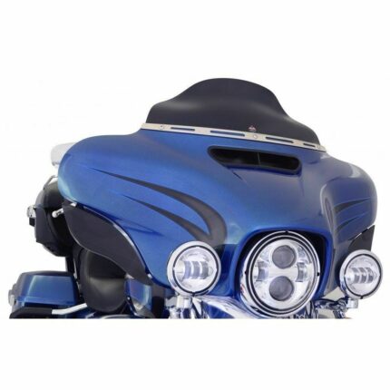 Klock Werks 6.5" Dark Smoke Flare Windshield Batwing Bagger Harley Touring 14-20