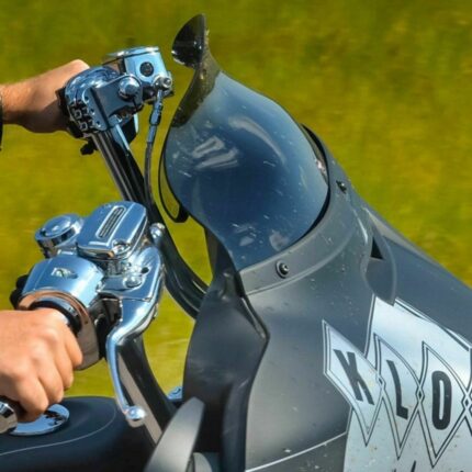 Klock Werks 6.5" Dark Smoke Flare Windshield Batwing Bagger Harley Touring 14-20