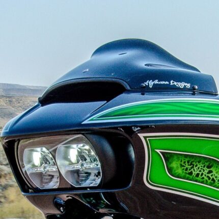 Klock Werks 9" Black Sport Flare Bagger Windshield Harley Road Glide FLTR 15-21