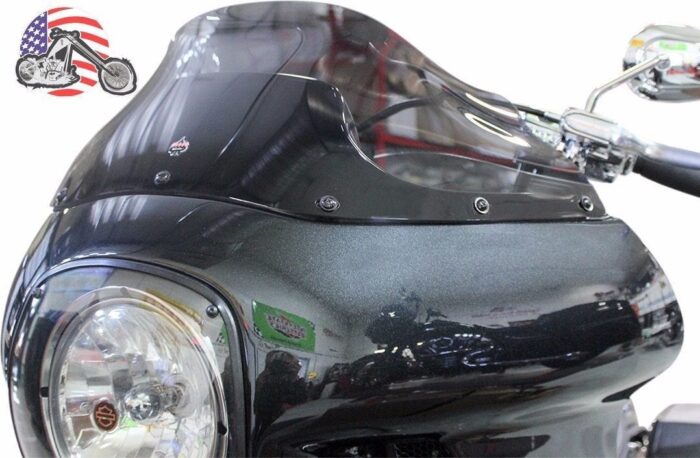Klock Werks 9" Dark Smoke Flare Windshield Wind Screen Harley FXRP Super Glide